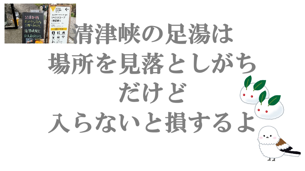 清津峡の足湯は場所を見落としがち。だけど入らないと損するよ
